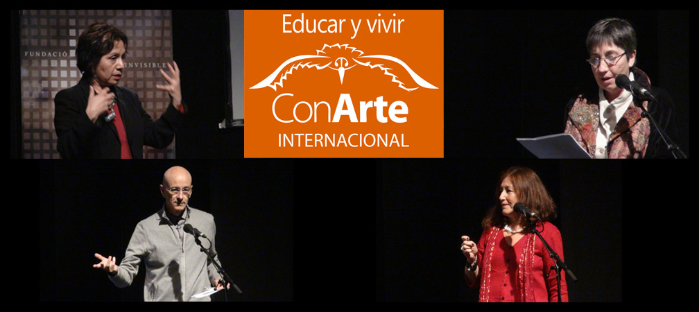 2. Presentation of ConArte International in Girona, 2013 (with Lucinda Jiménez, Cesc Gelabert, Eugènia Balcells and Eulàlia Bosch)